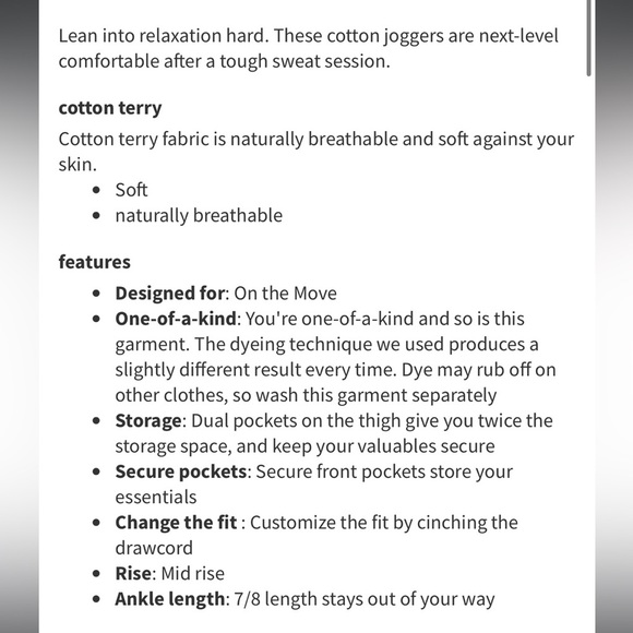 Lululemon Warm Down Jogger in Earth
Dye Stone Size 6 23 - Picture 6 of 12